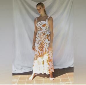 Gillia Jaci Jumpsuit Womens XS NEW Handmade Rayon Tropical Resort Boho Wide Leg